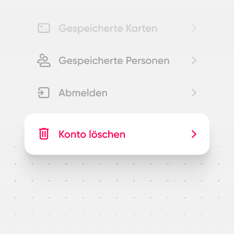 Einfache Kontolöschung